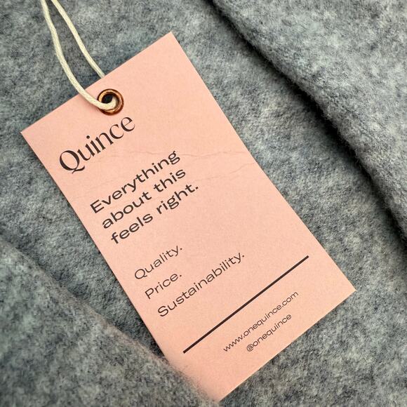 Quince Superfine Merino Wool Sweater Coat Heather Gray Size M NWT SOLD OUT - Picture 5 of 8